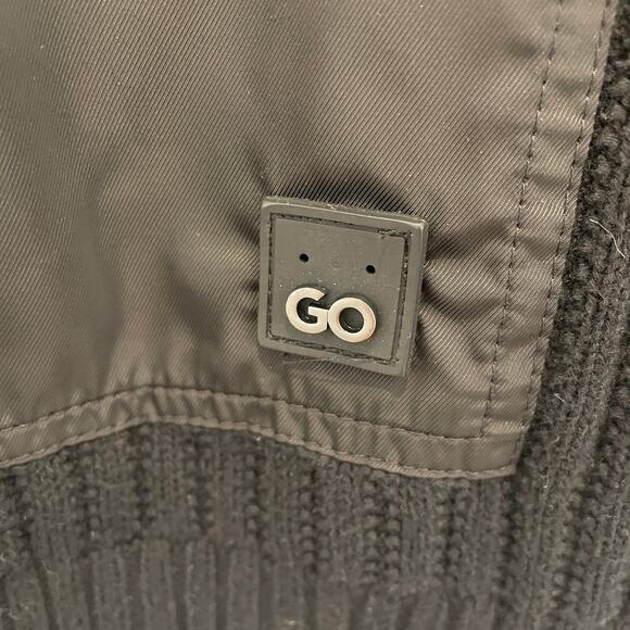 Hugo Boss Mens Syber Sweater Techwear Black Ribbed Pouch Pocket Cotton L - Picture 10 of 10